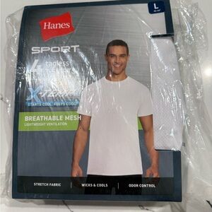 Hanes Sport Breathable Mesh T-Shirt - White